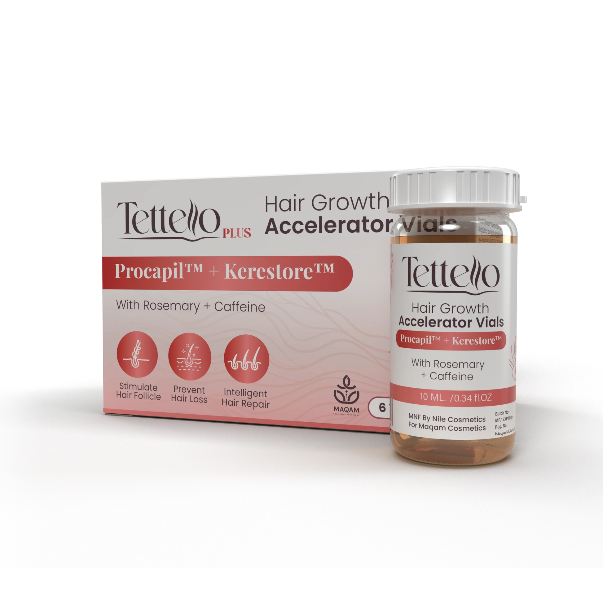 Tettello Plus Hair Growth Accelerator Vials 6x10ml